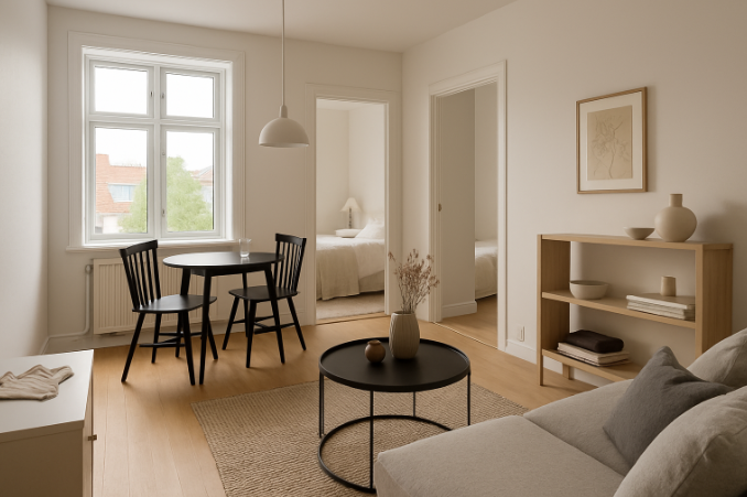 Guide til 2 værelses lejlighed i Aalborg